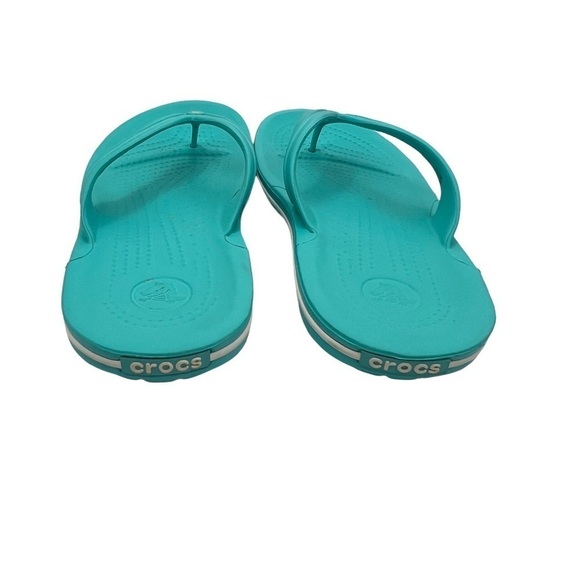 CROCS Blue T-Strap Flip Flop Sandals Size 9 Women's (7 Men's) - Picture 7 of 8